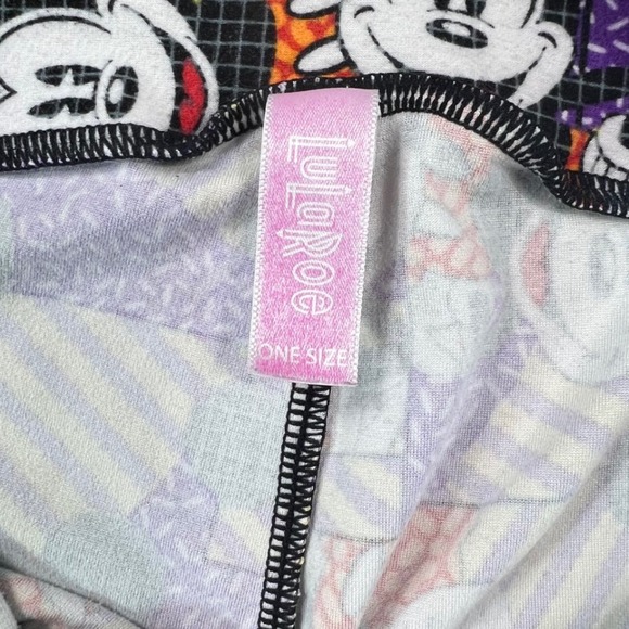 LulaRoe OS Disney Mickey‎ Mouse Halloween Patchwork Print Leggings - Picture 6 of 7